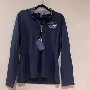Cataumet Boats Quarterzip Navy Sweater NWT